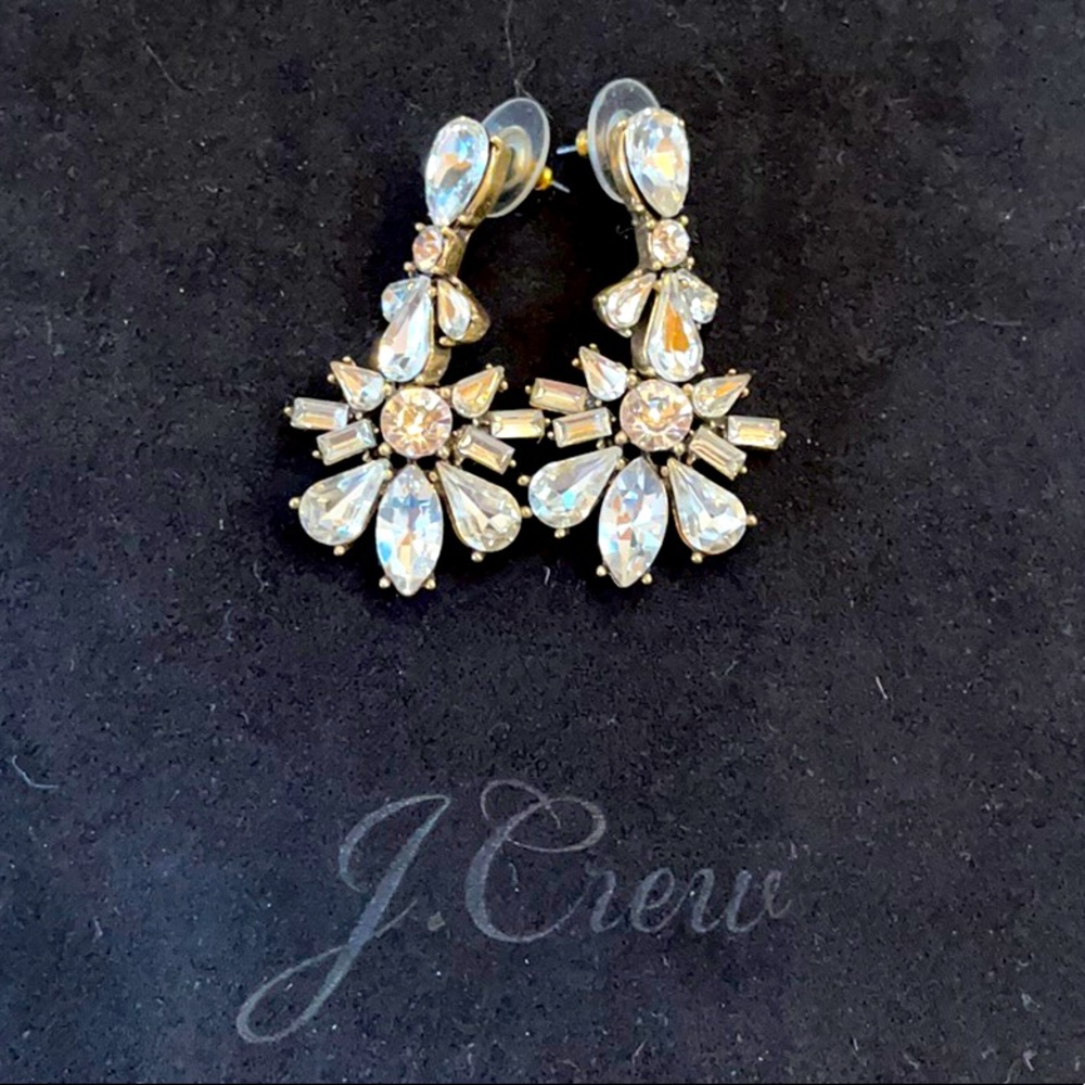 JCREW crystal statement earrings